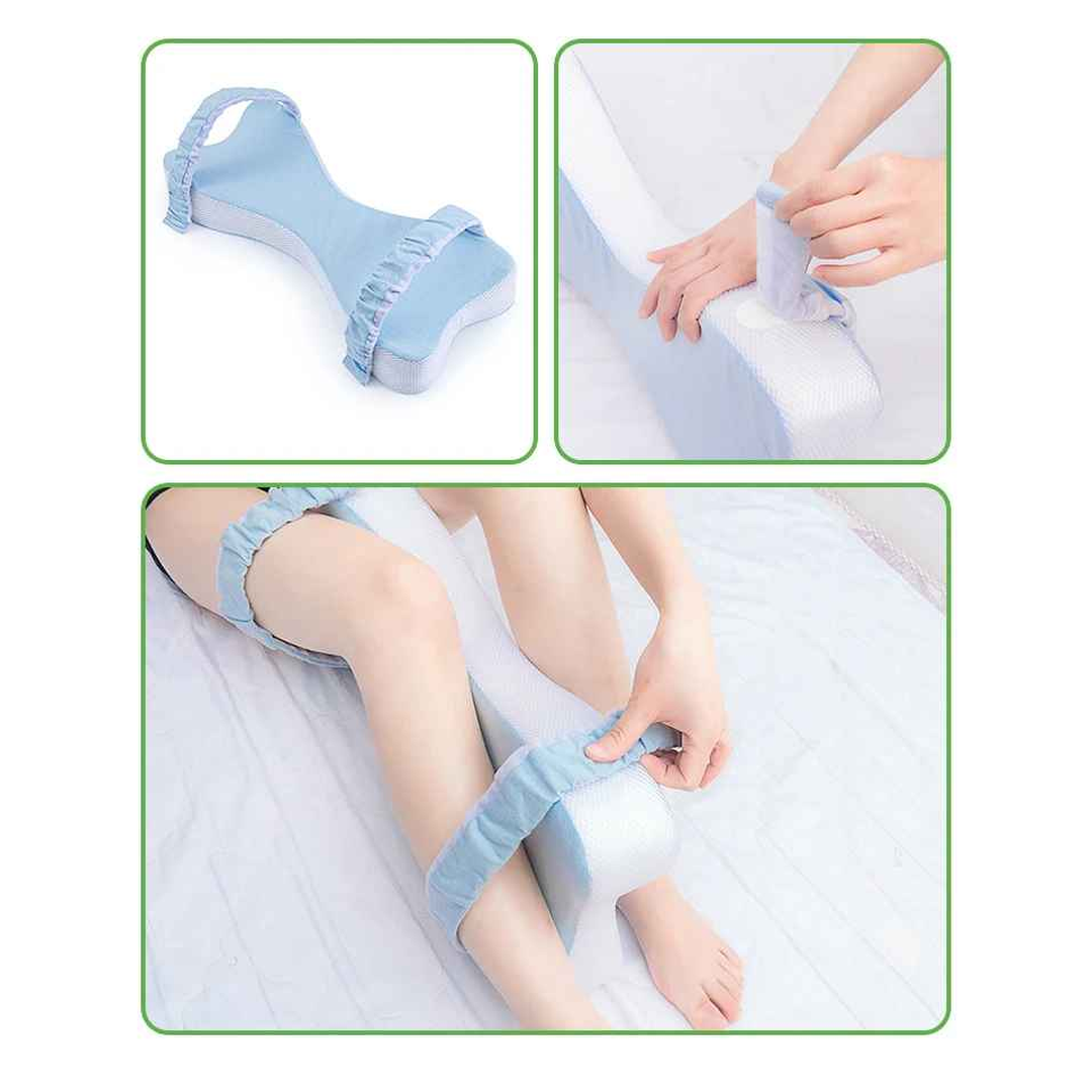 Mise en place du coussin Ysealia : sangle réglable ajustée autour de la jambe