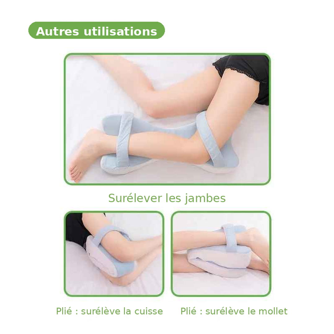 Autres utilisations du coussin Ysealia : surélever les jambes ou caler la cuisse et le mollet