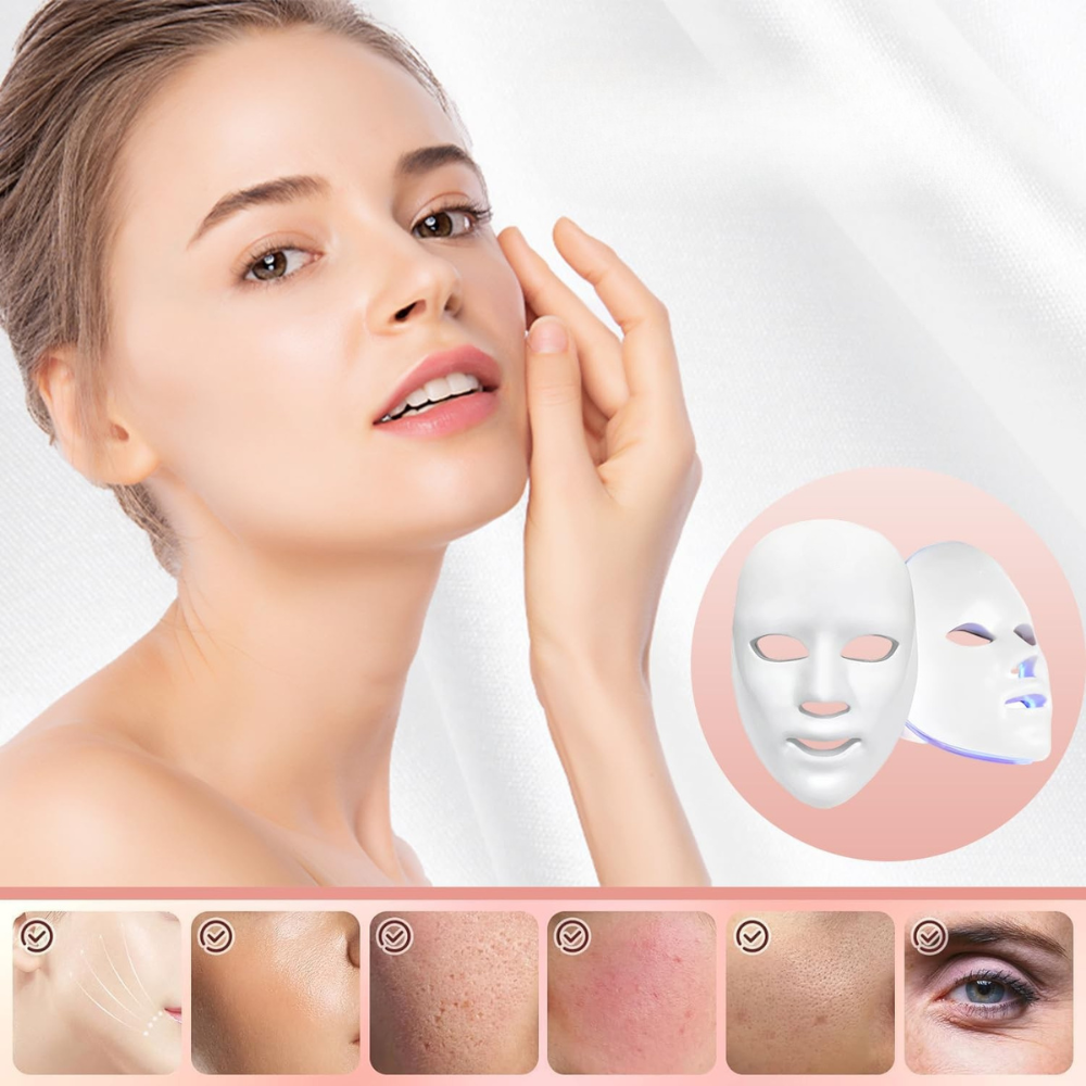 Masque LED Visage - LightDerma™ -50% Blackfriday