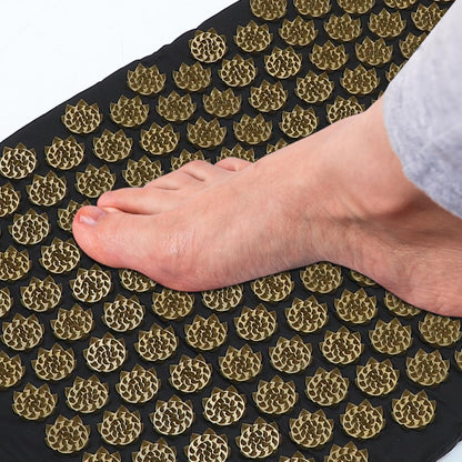 Tapis d'Acupression Lotus — Set Détente Tapis + Coussin · Or