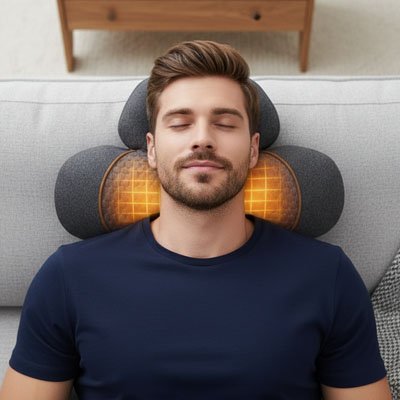 Solution complète contre la douleur cervicale : relâchement musculaire, réalignement et confort profond à domicile.
